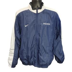 Nike Men's LG Navy Blue/White Two-Toned Full Zip Rain Jacket